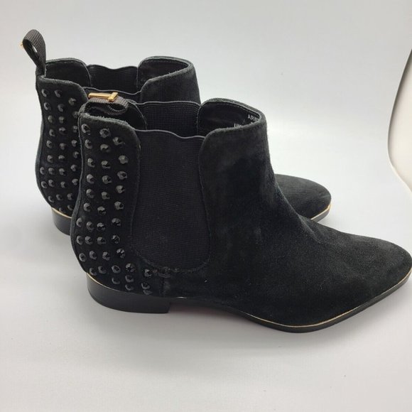 $240 Ted Baker Arwenth Black Suede Embellished Chelsea Ankle Boots, US Sz 6,5 - Picture 6 of 8